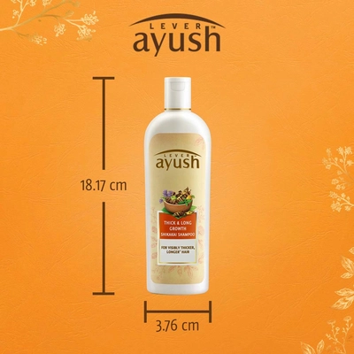 Lever Ayush Thick &amp; Long Growth Shikakai Shampoo, 175 ml, Pack of 1