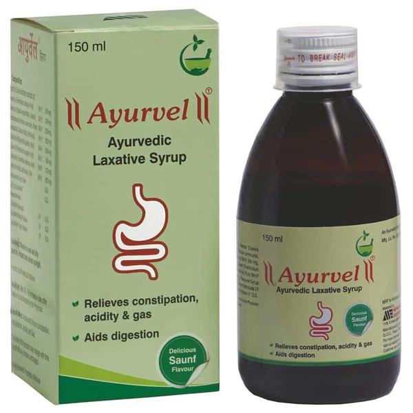 Ayurvel Saunf Flavour Laxative Syrup, 150 ml, Pack of 1