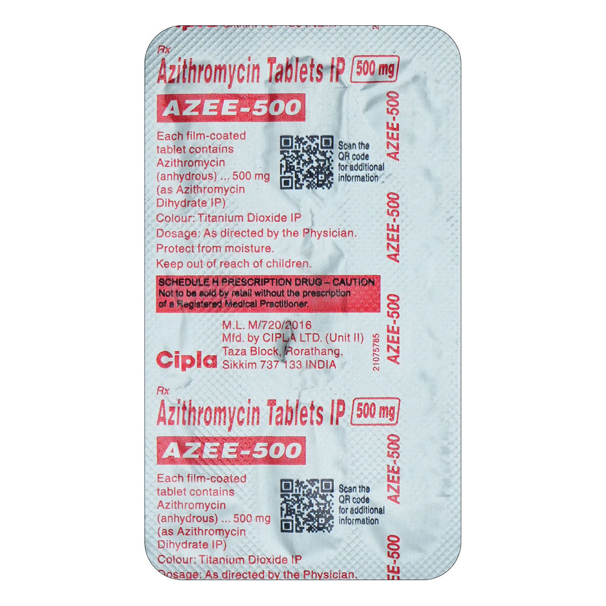 Azee 500 Tablet 3's, Pack of 3 TABLETS Azee 500 Tablet 3's, Pack of 3 TABLETS