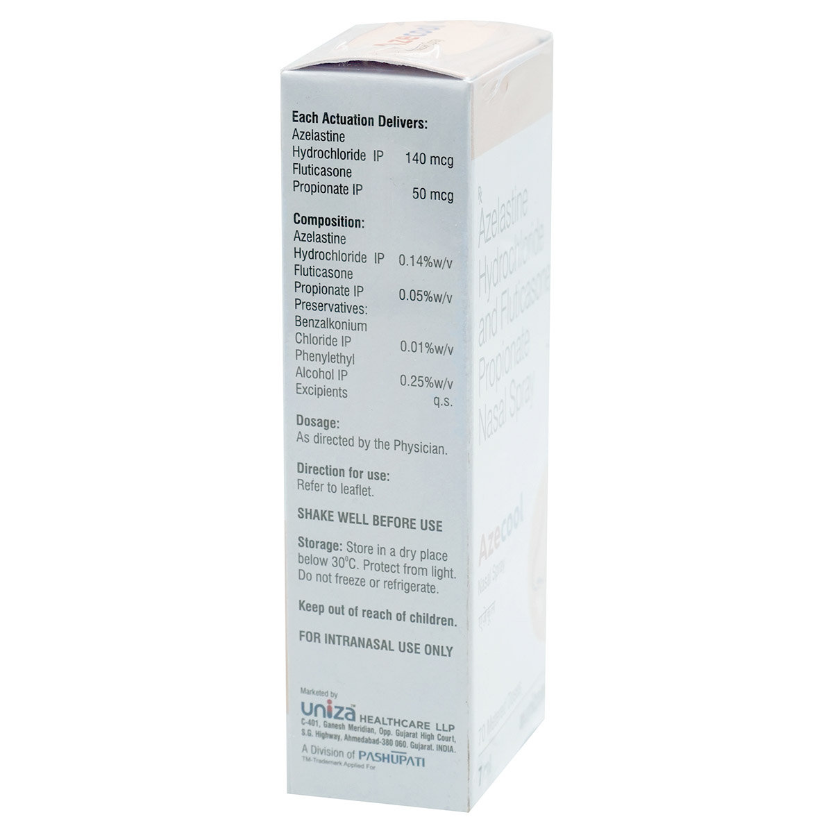 Azecool Nasal Spray 70 mdi, Pack of 1 NASAL SPRAY Azecool Nasal Spray 70 mdi, Pack of 1 NASAL SPRAY