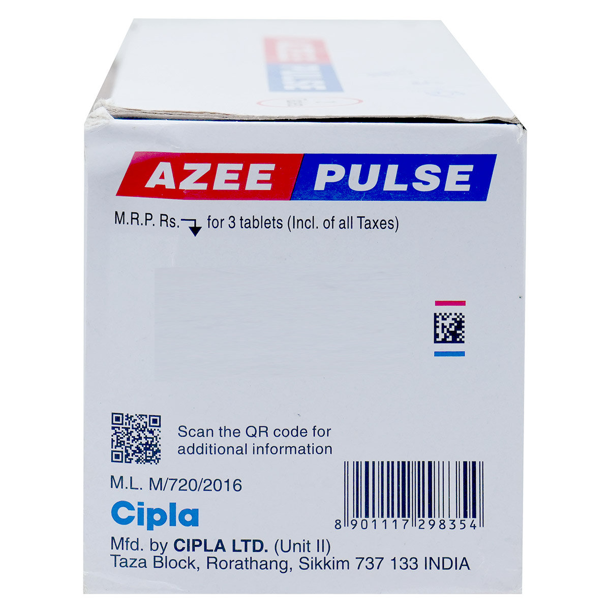 Azee Pulse Tablet 3's, Pack of 3 TabletS Azee Pulse Tablet 3's, Pack of 3 TabletS
