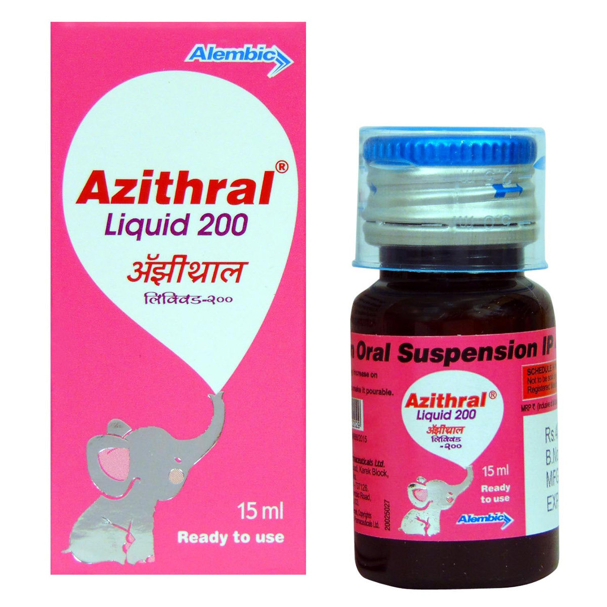 Azithral 200 Liquid 15 ml, Pack of 1 Liquid Azithral 200 Liquid 15 ml, Pack of 1 Liquid
