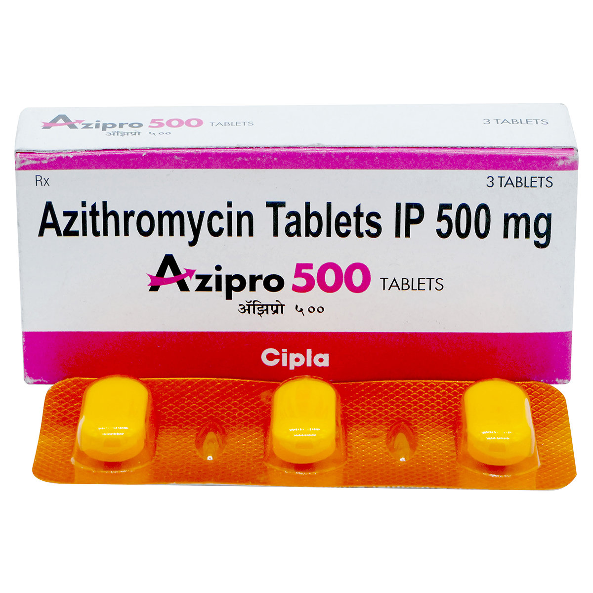 Azipro 500 Tablet 3's, Pack of 3 TABLETS Azipro 500 Tablet 3's, Pack of 3 TABLETS