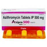 Azipro 500 Tablet 3's, Pack of 3 TABLETS
