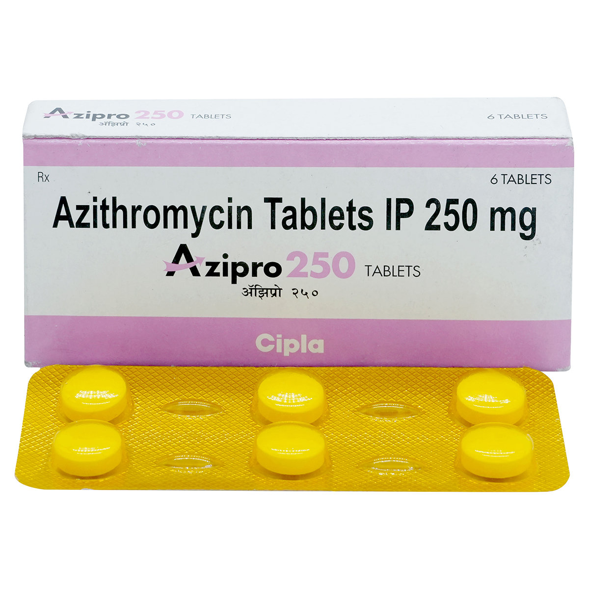 Azipro 250 Tablet 6's, Pack of 6 TabletS Azipro 250 Tablet 6's, Pack of 6 TabletS