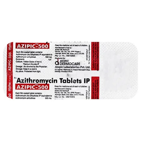 Azipic 500 mg Tablet 3's