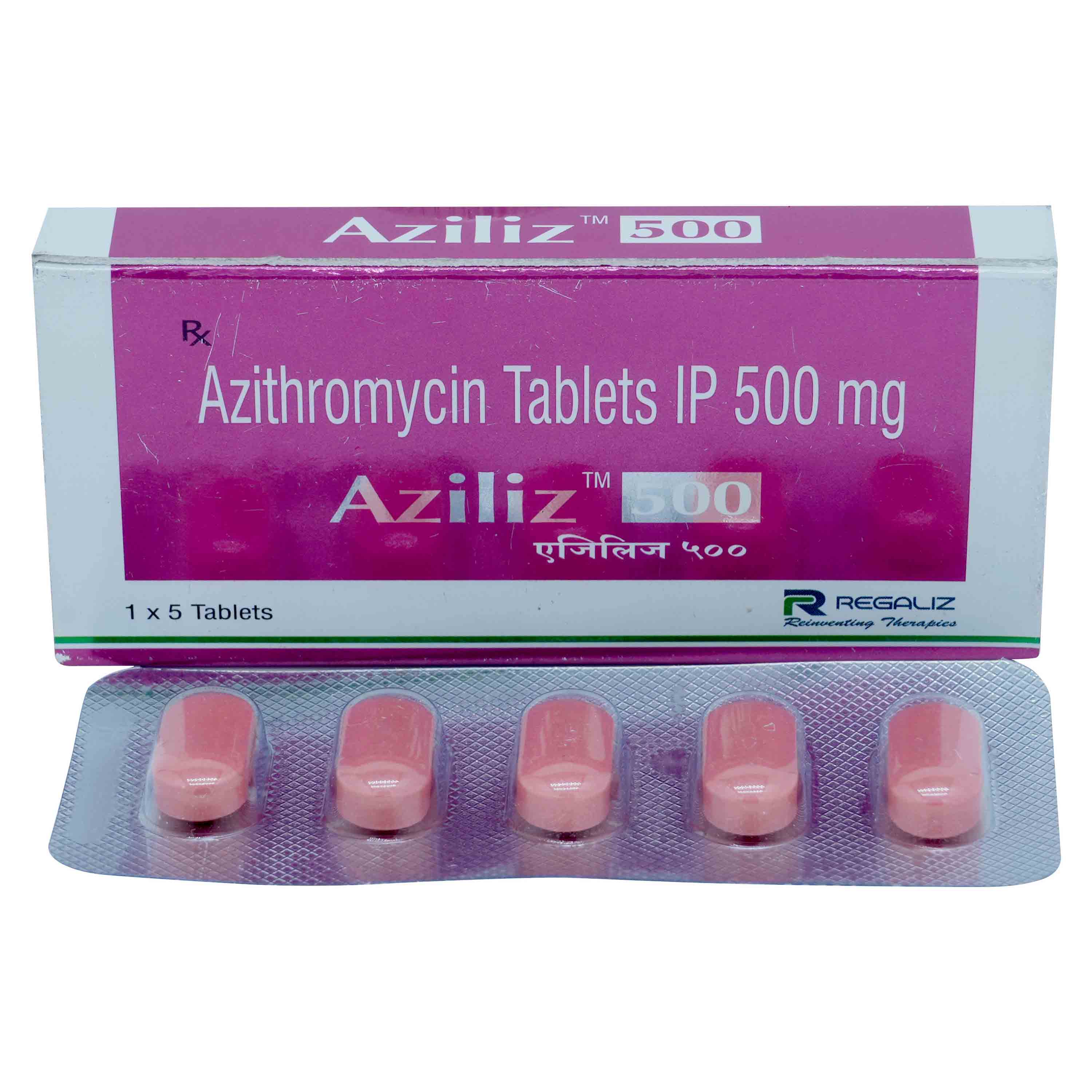 Aziliz 500 mg Tablet 5's, Pack of 5 TabletS Aziliz 500 mg Tablet 5's, Pack of 5 TabletS