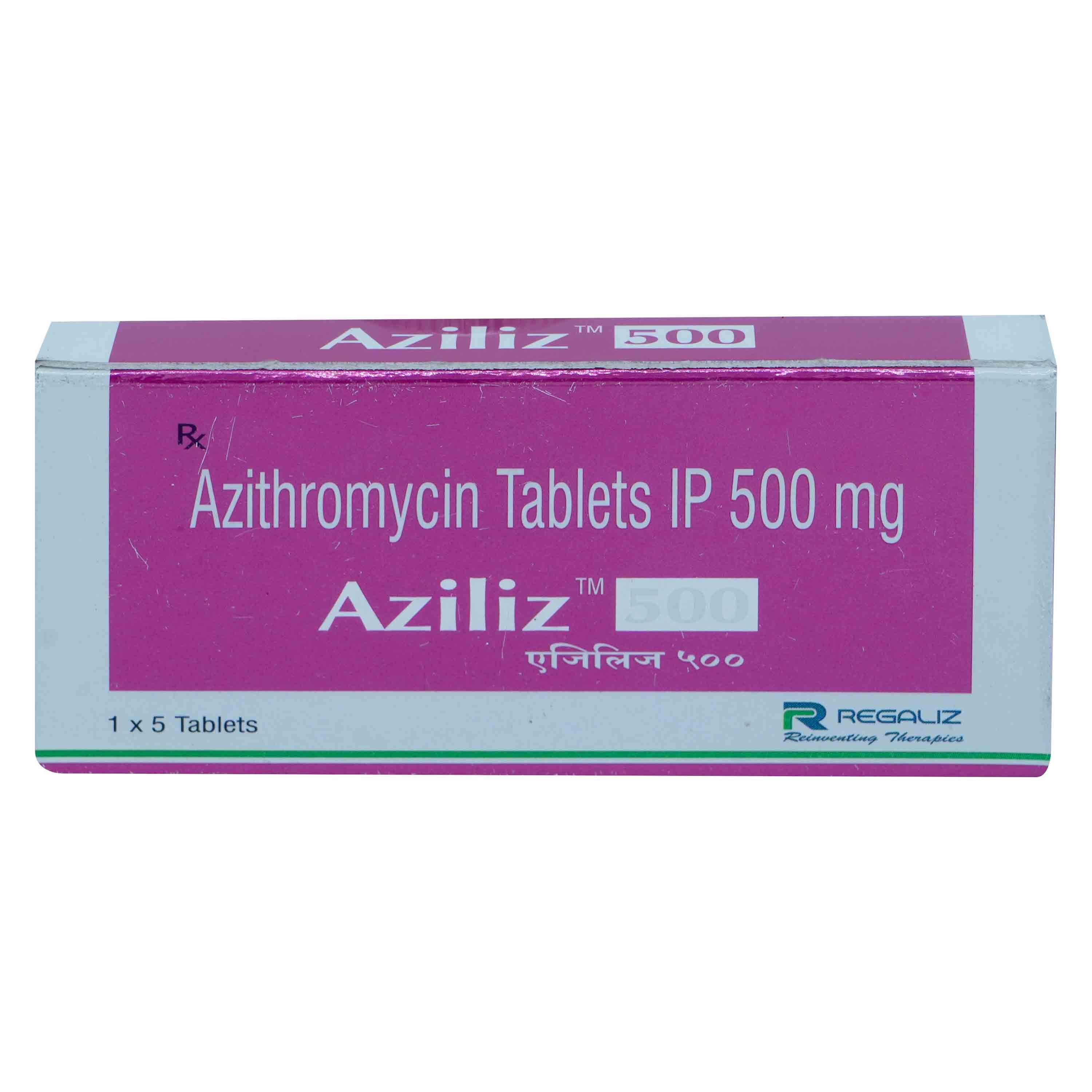 Aziliz 500 mg Tablet 5's, Pack of 5 TabletS Aziliz 500 mg Tablet 5's, Pack of 5 TabletS