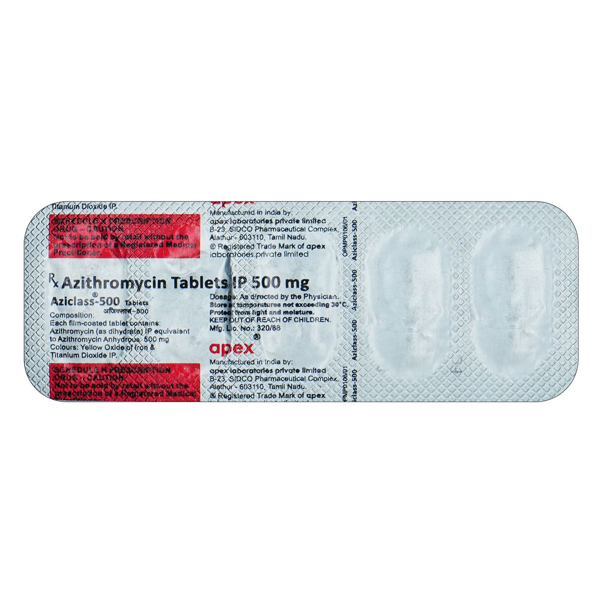 Buy Aziclass-500 mg Tablet 5's Online