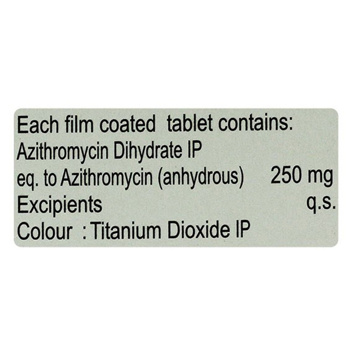 Azispan 250 mg Tablet 10's, Pack of 10 TabletS Azispan 250 mg Tablet 10's, Pack of 10 TabletS