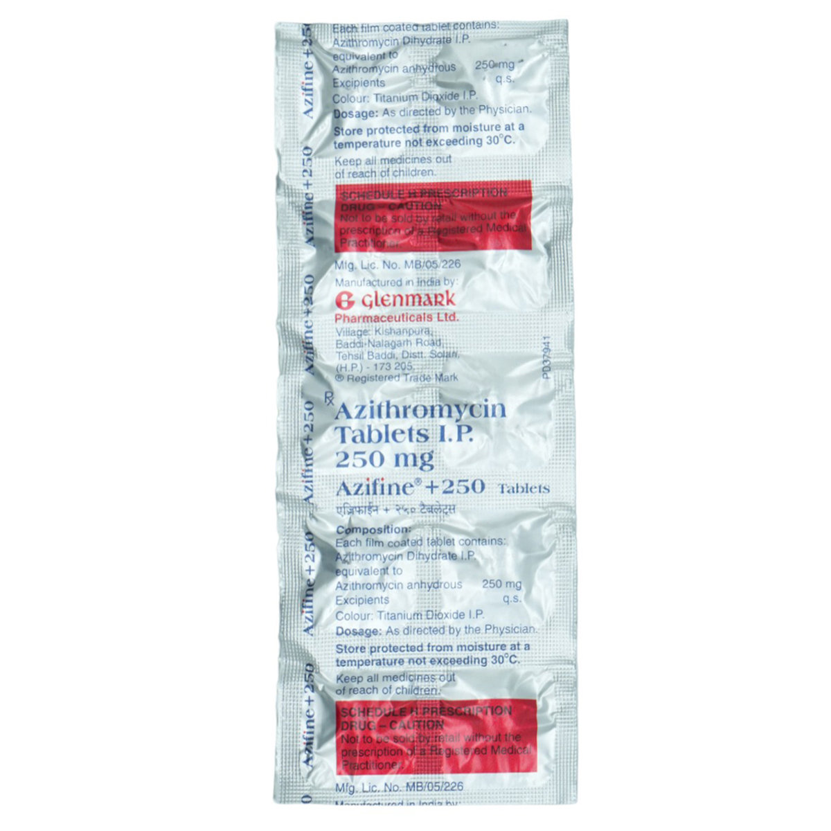 Buy Azifine Plus 250 Tablet 10's Online