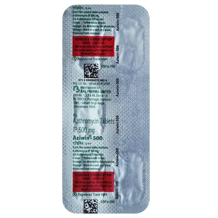 Aziwin 500 mg Tablet 5's