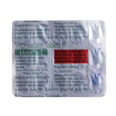 Aztor 80 Tablet 15's, Pack of 15 TABLETS