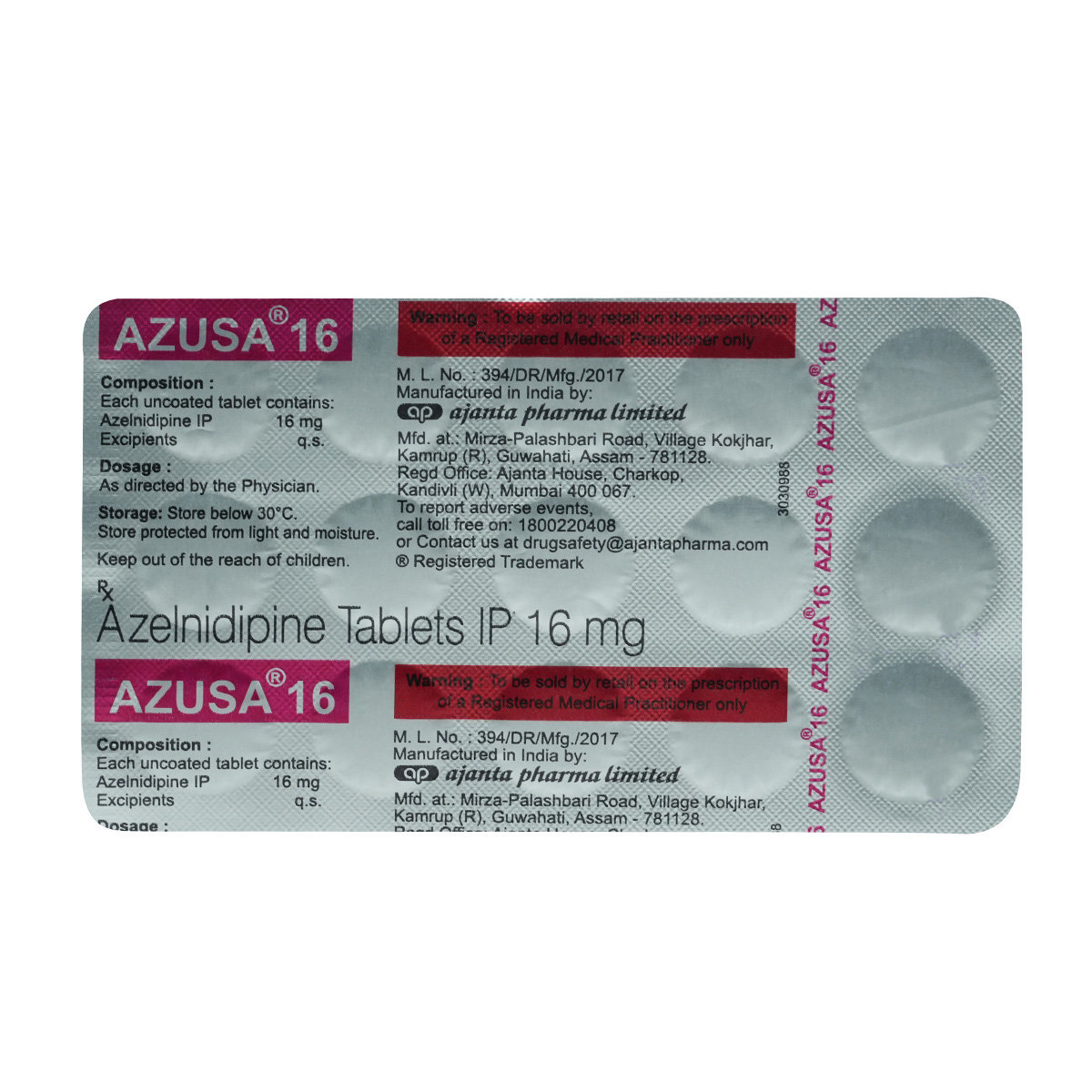 Buy Azusa 16 mg Tablet 15's Online