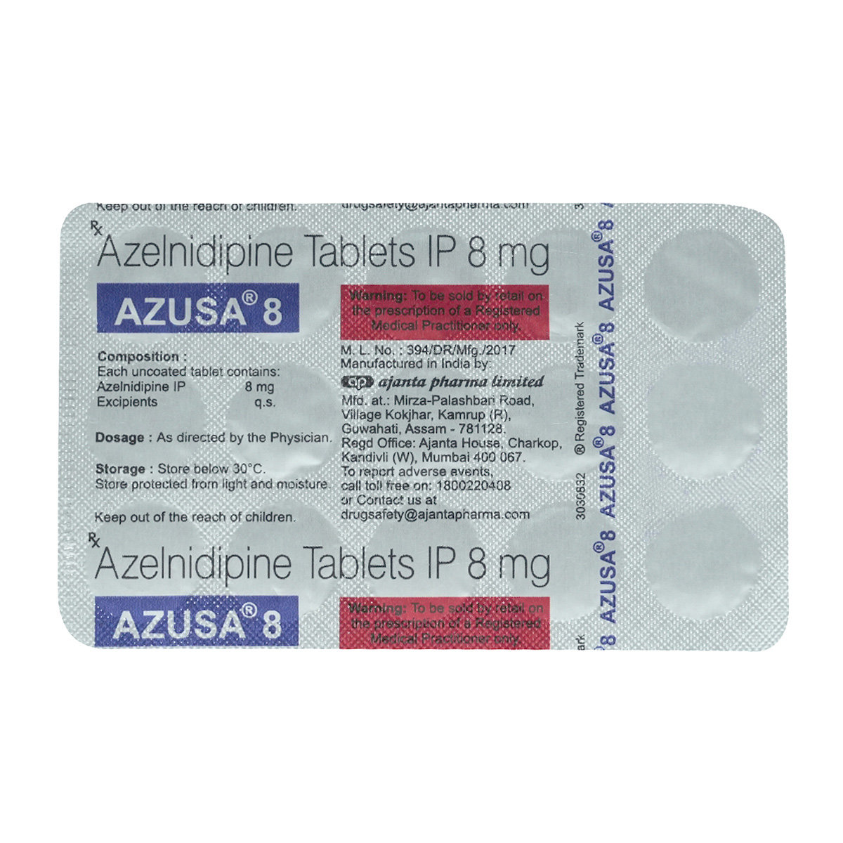 Buy Azusa 8 mg Tablet 15's Online