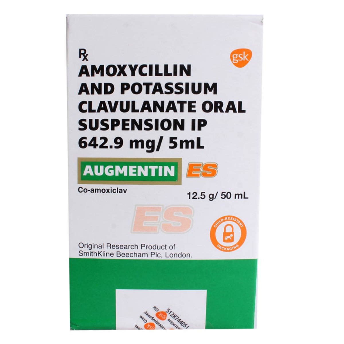 Augmentin ES Oral Suspension 50 ml, Pack of 1 SUSPENSION Augmentin ES Oral Suspension 50 ml, Pack of 1 SUSPENSION