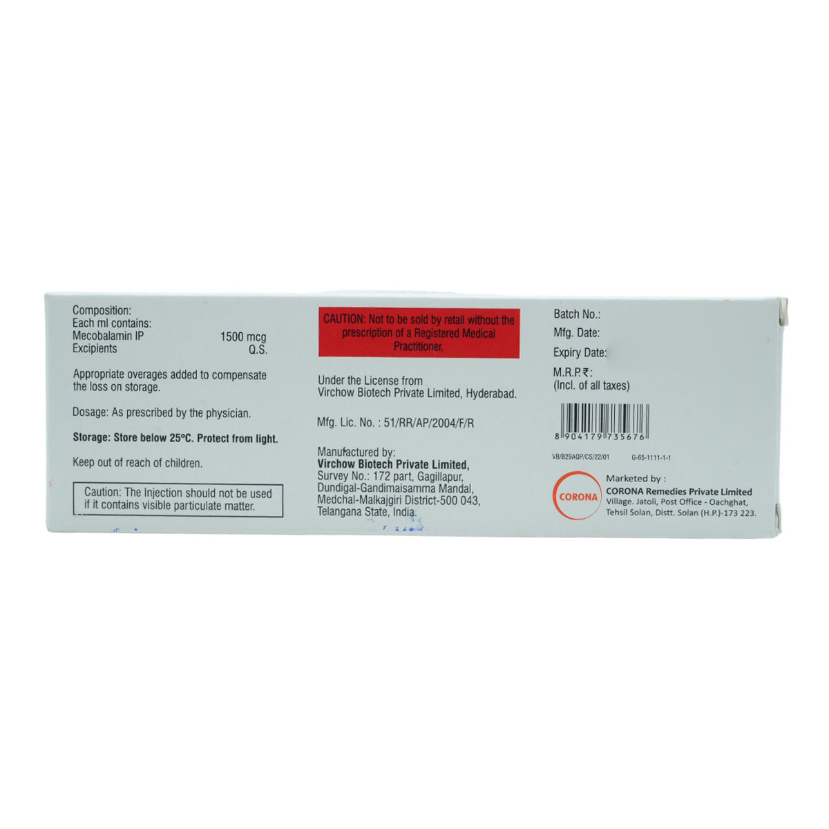 B-29 AQ 1500mcg Injection 1 Ml Price, Uses, Side Effects, Composition ...