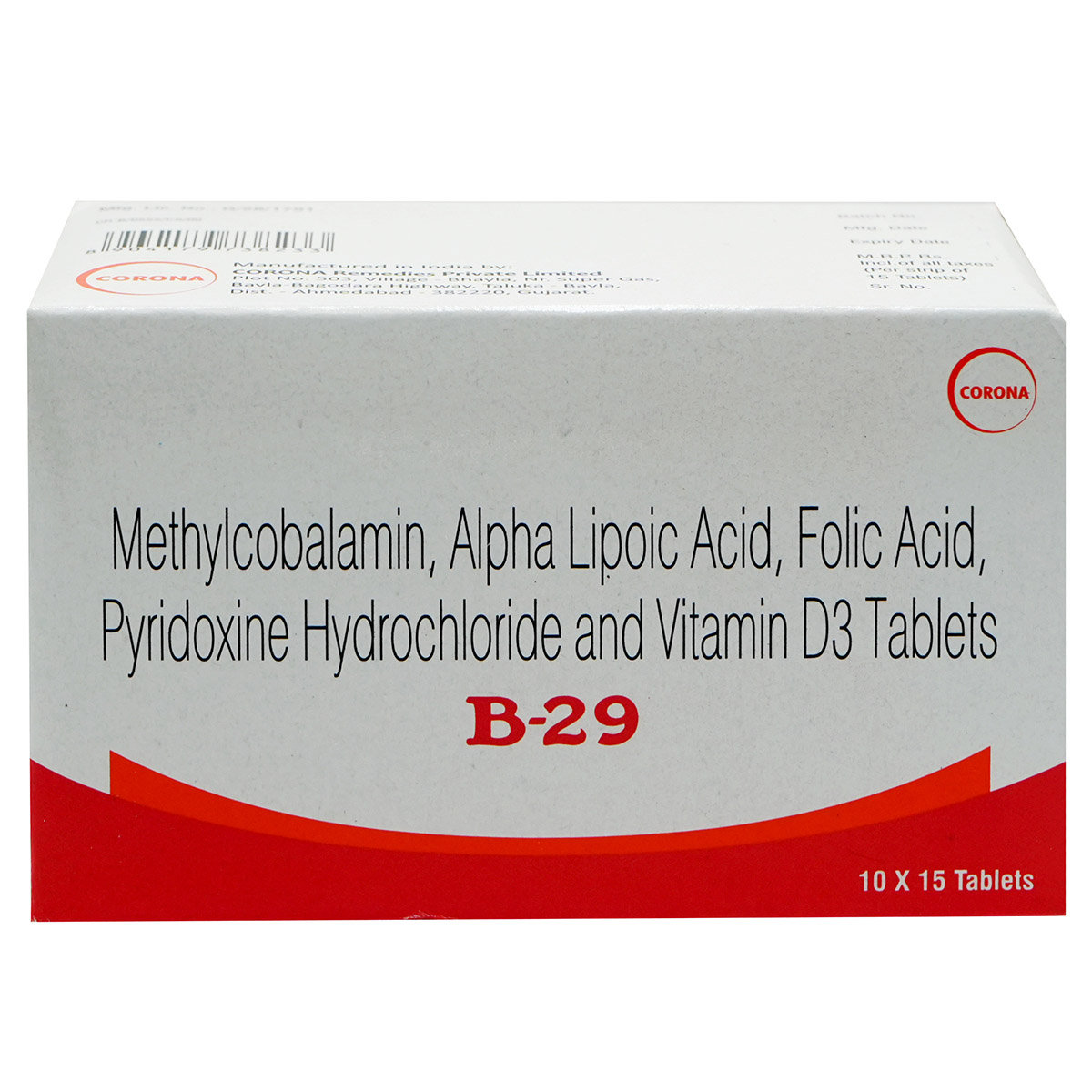 B-29 Tablet 15's, Pack of 15 B-29 Tablet 15's, Pack of 15