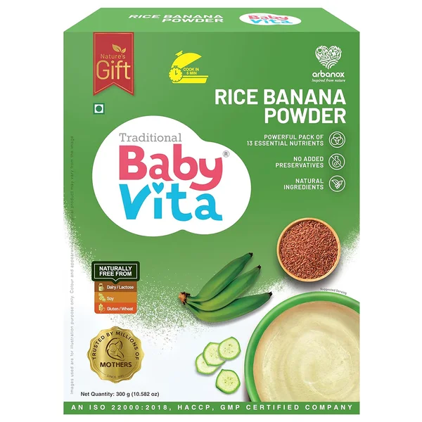Babyvita Rice Banana Powder Mix, 300 gm, Pack of 1
