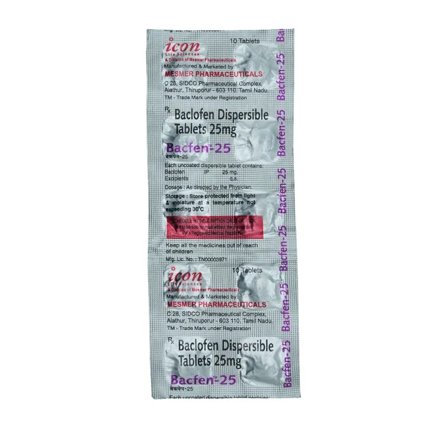 Bacfen-25 Tablet 10's, Pack of 10 TABLETS