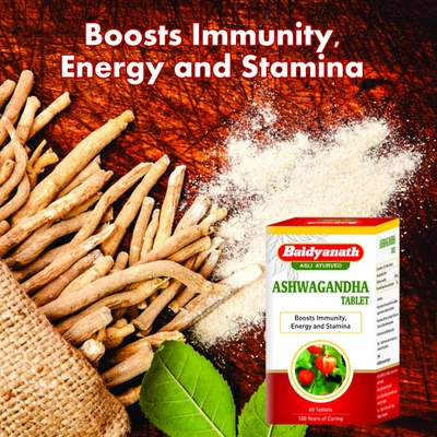 Baidyanath Ashwagandha, 60 Tablets, Pack of 1