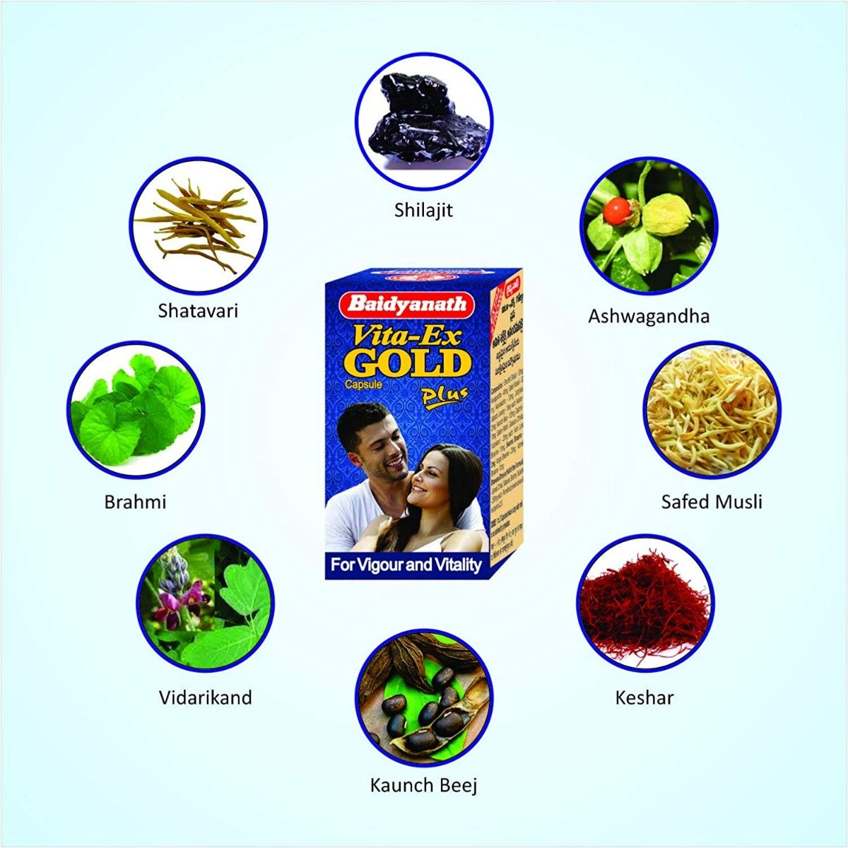 Baidyanath Vita-Ex Gold Plus, 10 Capsules, Pack of 1 Baidyanath Vita-Ex Gold Plus, 10 Capsules, Pack of 1