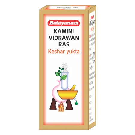 Baidyanath Kamini Vidrawan Ras Keshar Yukta, 10 gm Tablets