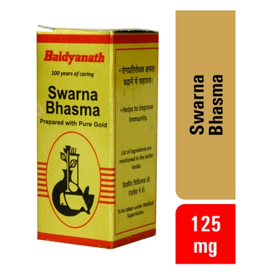 Baidyanath (Nagpur) Swarna Bhasma, 125 mg, Pack of 1