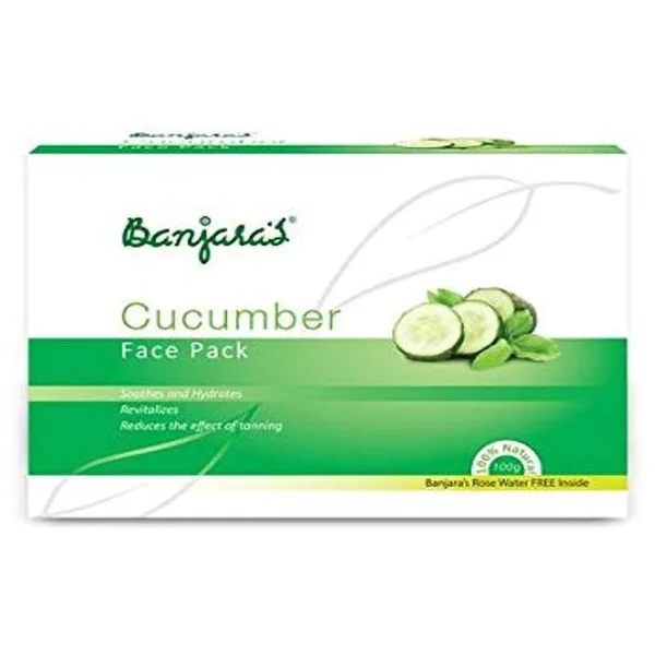 Banjaras Cucumber Face Pack 100 gm | Soothes &amp; Hydrates Skin | 100% Natural, Pack of 1