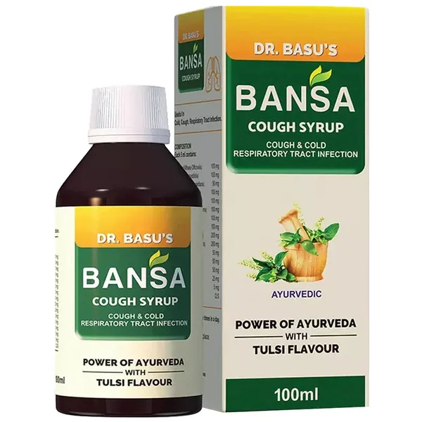 Dr Basu's Bansa Cough Syrup 100 ml, Pack of 1