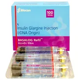 Basalog 100Iu/ml Refill Cartridge 3 ml , Pack of 5 INJECTIONS
