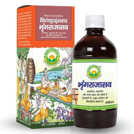 Basic Ayurveda Bhringrajasava Syrup, 450 ml