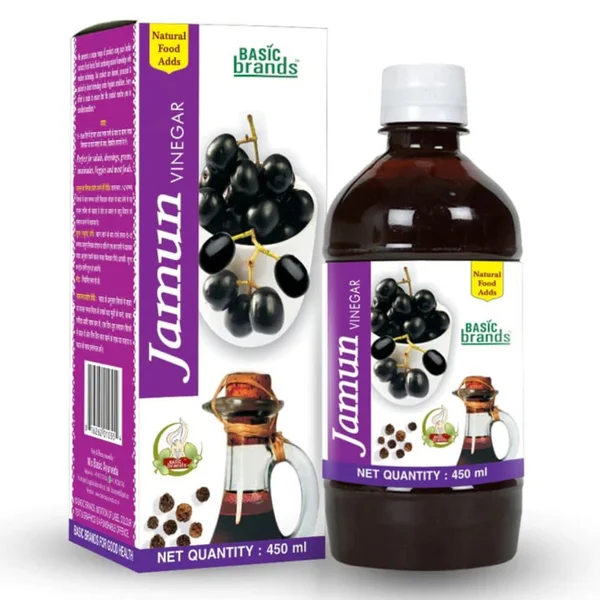 Basic Ayurveda Jamun Vinegar, 450 ml, Pack of 1