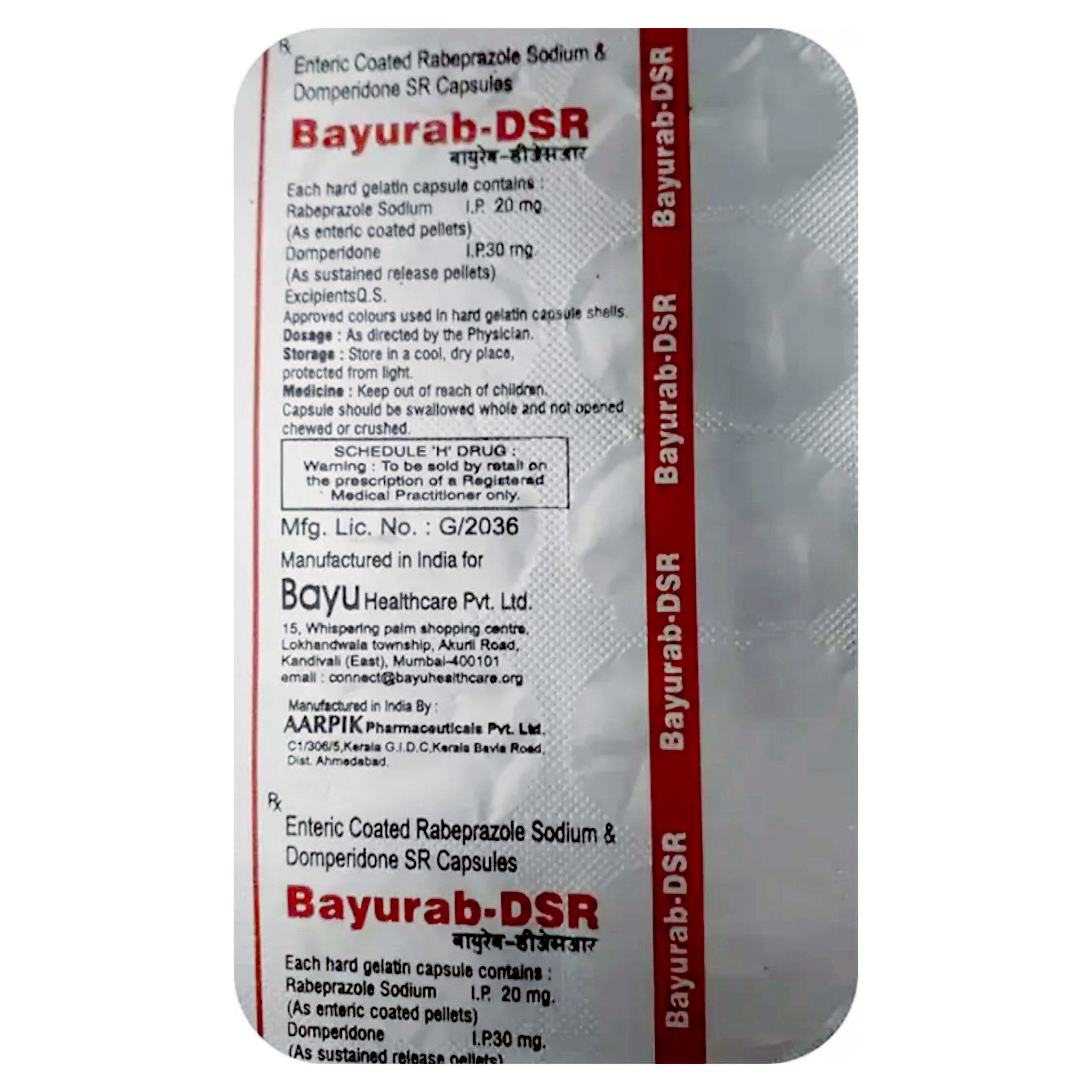 Bayurab-DSR Capsule 10's, Pack of 10 CapsuleS Bayurab-DSR Capsule 10's, Pack of 10 CapsuleS