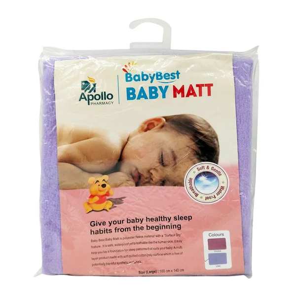 Apollo Pharmacy BabyBest Baby Matt Lilac Large, 1 Count, Pack of 1