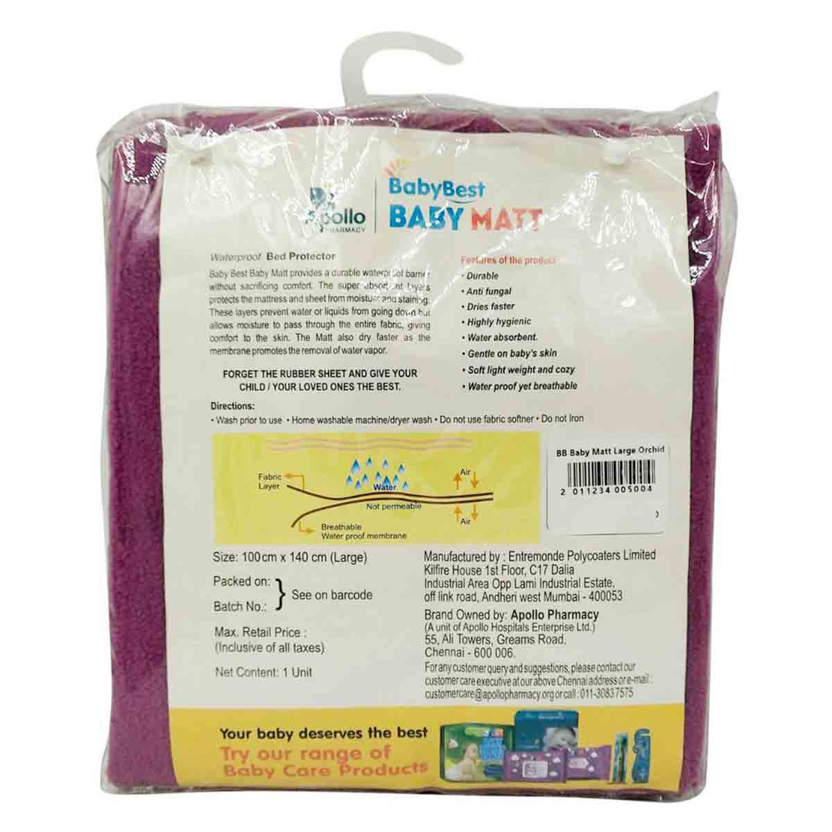 Apollo Pharmacy BabyBest Baby Matt Orchid Large, 1 Count, Pack of 1 Apollo Pharmacy BabyBest Baby Matt Orchid Large, 1 Count, Pack of 1