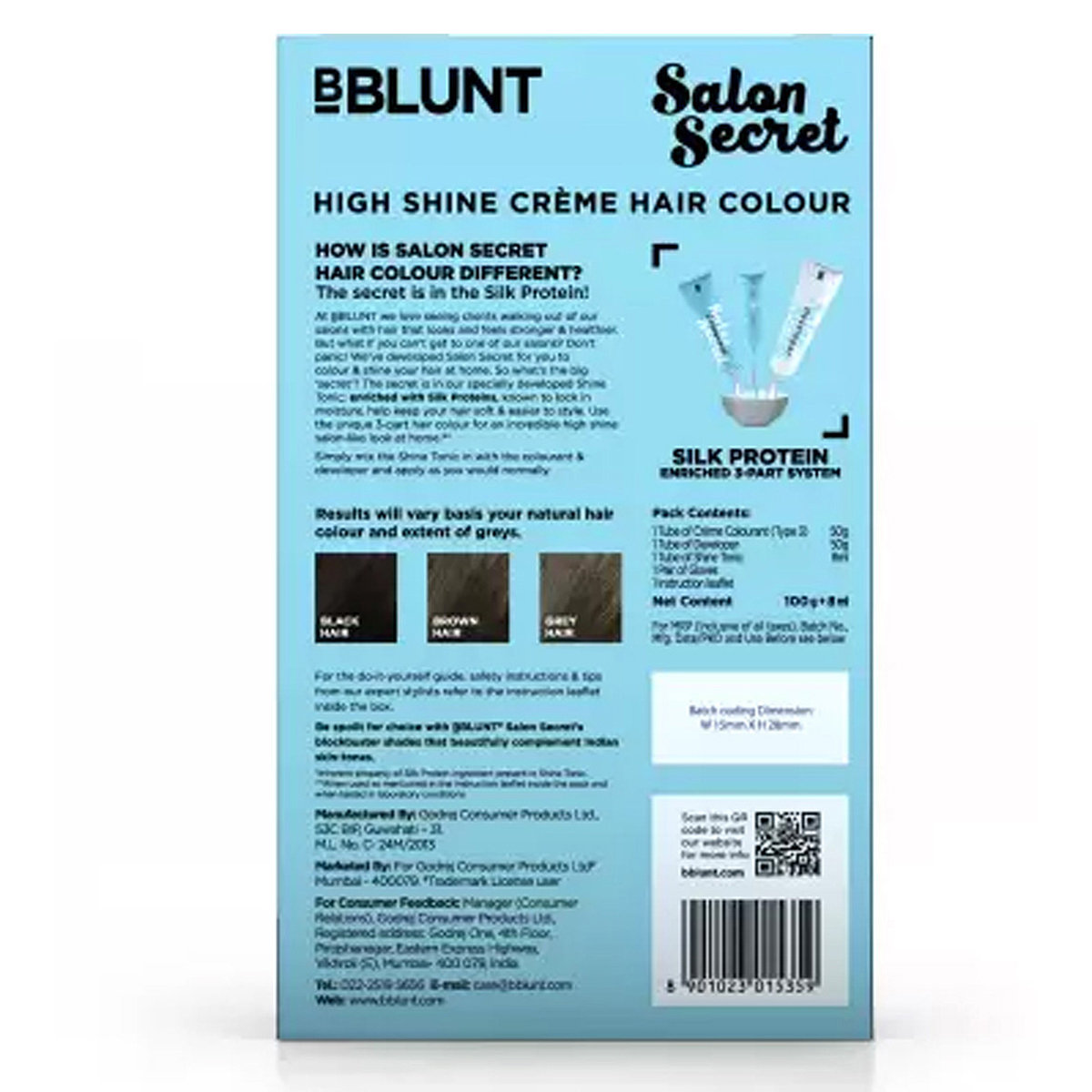 BBLUNT Salon Secret High Shine Creme Hair Colour, Coffee Natural Brown 4.31, 100 gm with Shine Tonic, 8 ml, Pack of 1 BBLUNT Salon Secret High Shine Creme Hair Colour, Coffee Natural Brown 4.31, 100 gm with Shine Tonic, 8 ml, Pack of 1