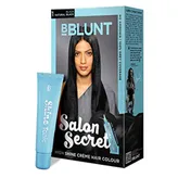 BBLUNT Salon Secret High Shine Creme Hair Colour , Black Natural Black 1, 100 gm with Shine Tonic, 8 ml, Pack of 1