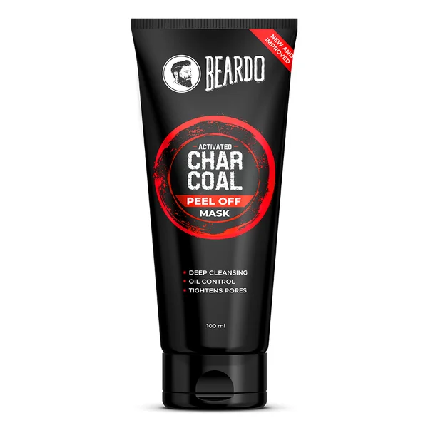 Beardo Activated Charcoal Peel Off Mask 100 ml | Activated Charcoal & Niacinamide | Provides Deep Cleansing | Helps In Pore Tightening | Eliminated Dirt & Oil | For Men