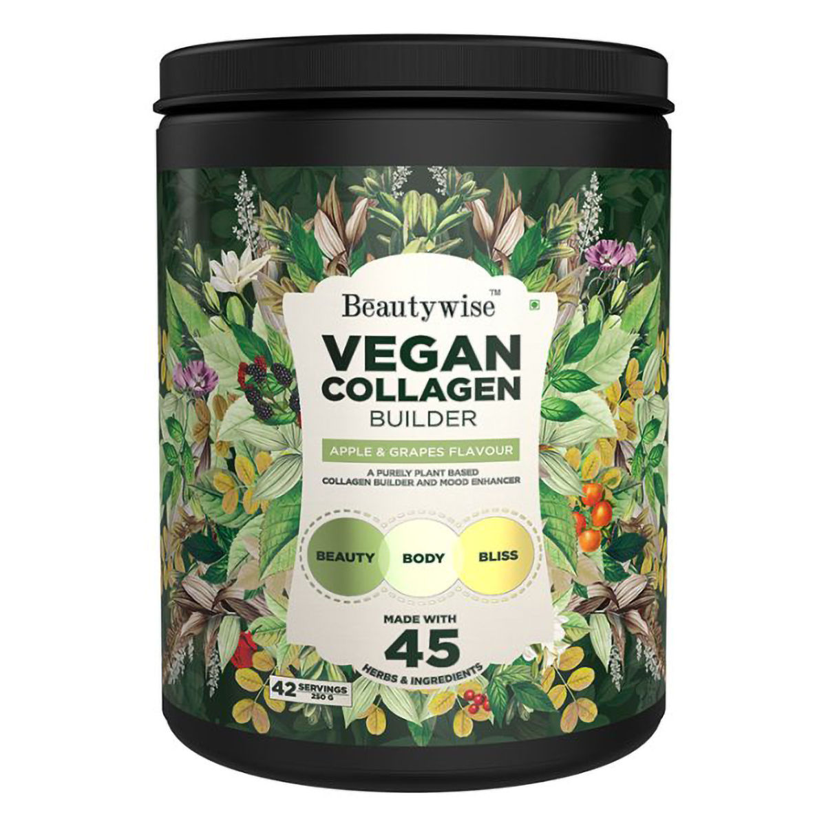 Buy Beautywise Vegan Collagen Apple & Grapes, 250 gm Online