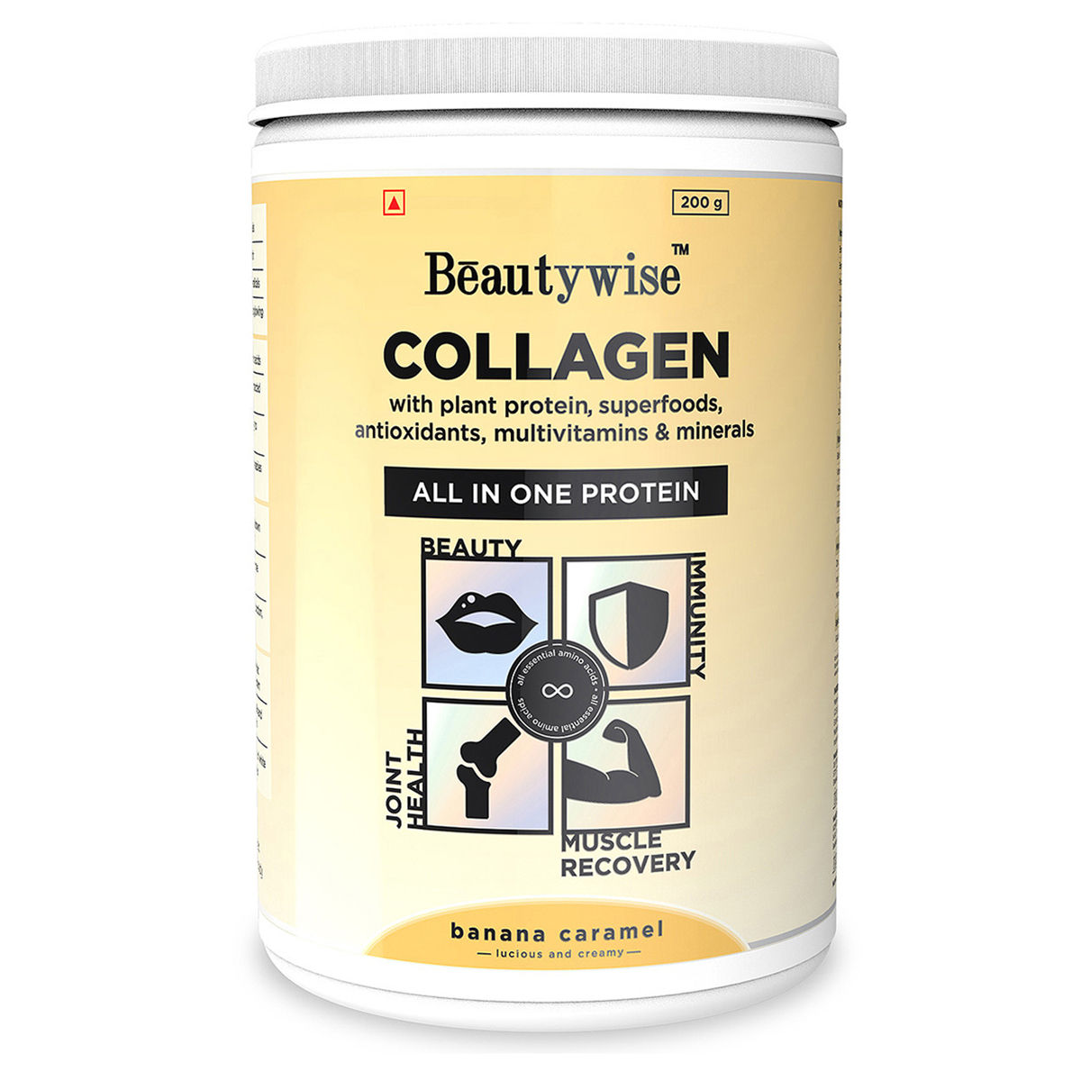Buy Beautywise Collagen All In One Protein Banana Caramel Powder, 200 gm Online