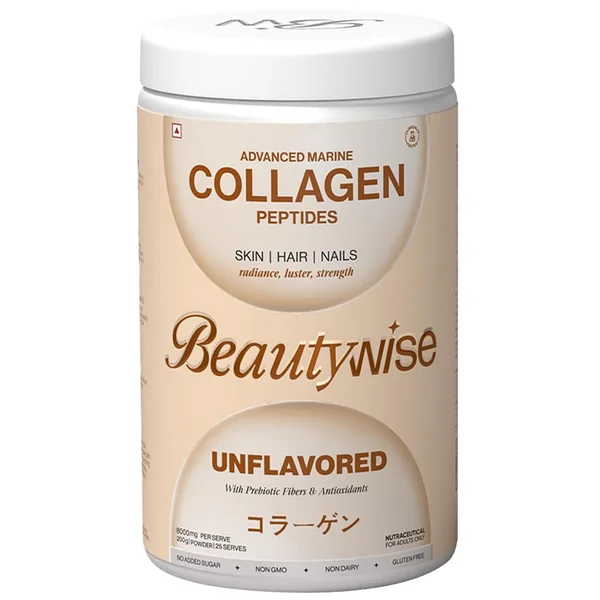 Beautywise Advanced Marine Unflavored Collagen Peptides Powder, 200 gm, Pack of 1
