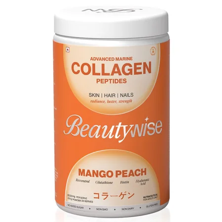 Beautywise Advanced Marine Mango Peach Collagen Peptides Powder, 200 gm