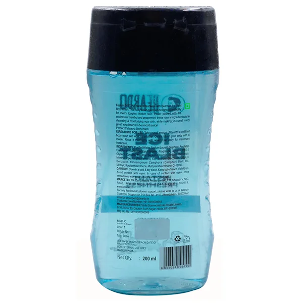 BEARDO ICE BLAST MENTHOL BODY WASH 200ML