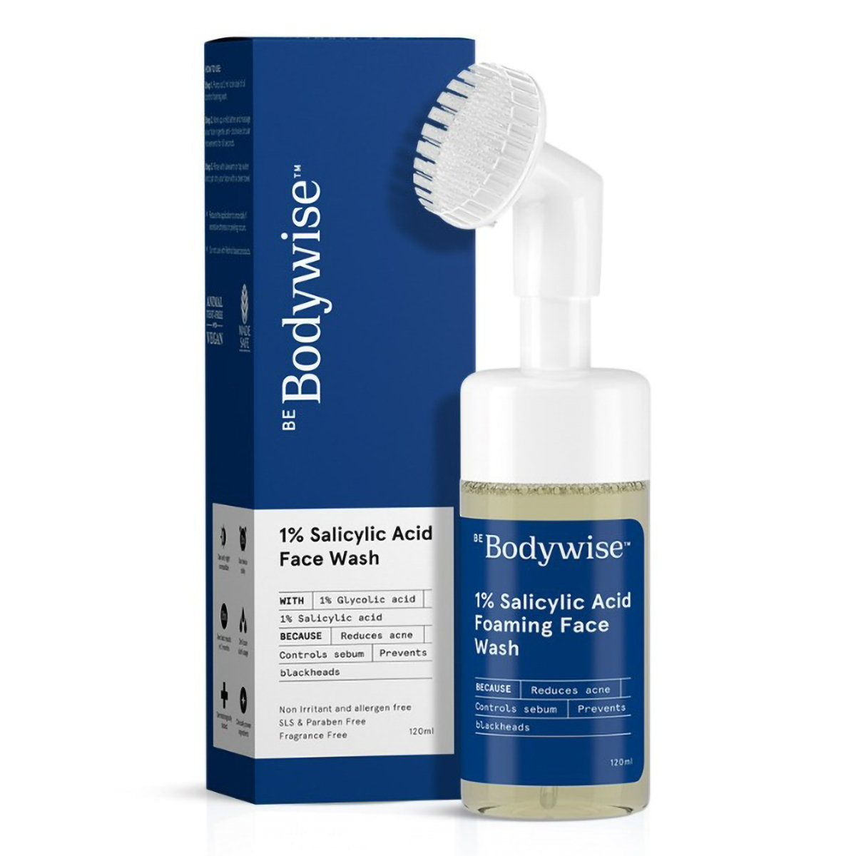 Be Bodywise 1% Salicylic Acid Face Wash 120 ml | 1% Salicylic Acid | Prevent Body Acne | Exfoliates Dead Skin | For All Skin Type, Pack of 1 Be Bodywise 1% Salicylic Acid Face Wash 120 ml | 1% Salicylic Acid | Prevent Body Acne | Exfoliates Dead Skin | For All Skin Type, Pack of 1