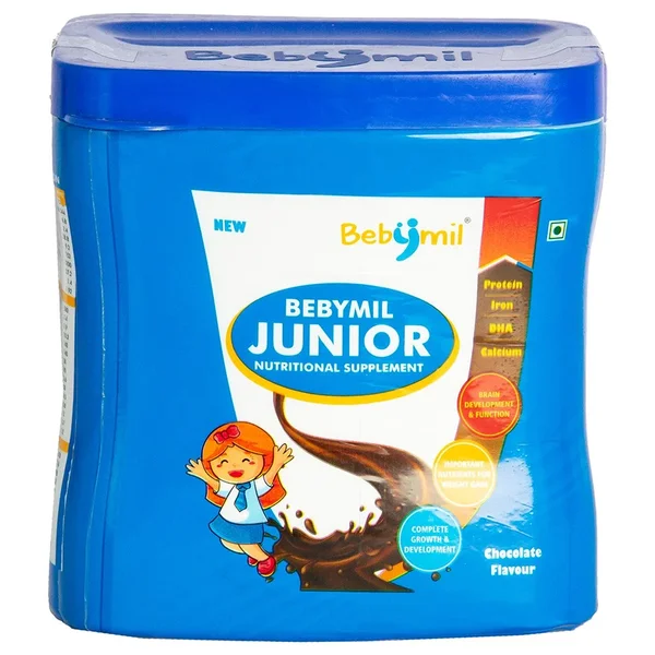 Bebymil Junior Chocolate Flavour Powder, 200 gm Jar