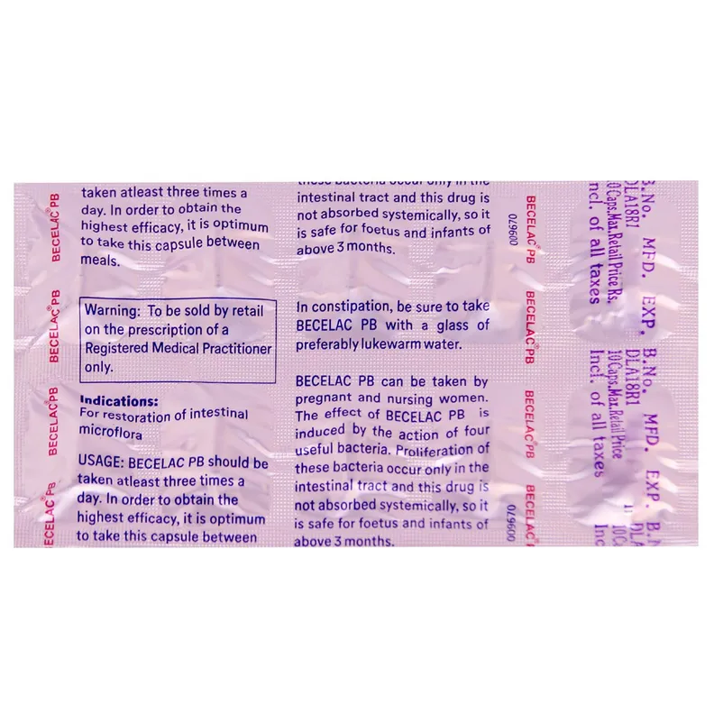 Becetab Buy Becelac PB Capsule online | Uses, Side Effects, Price and ...