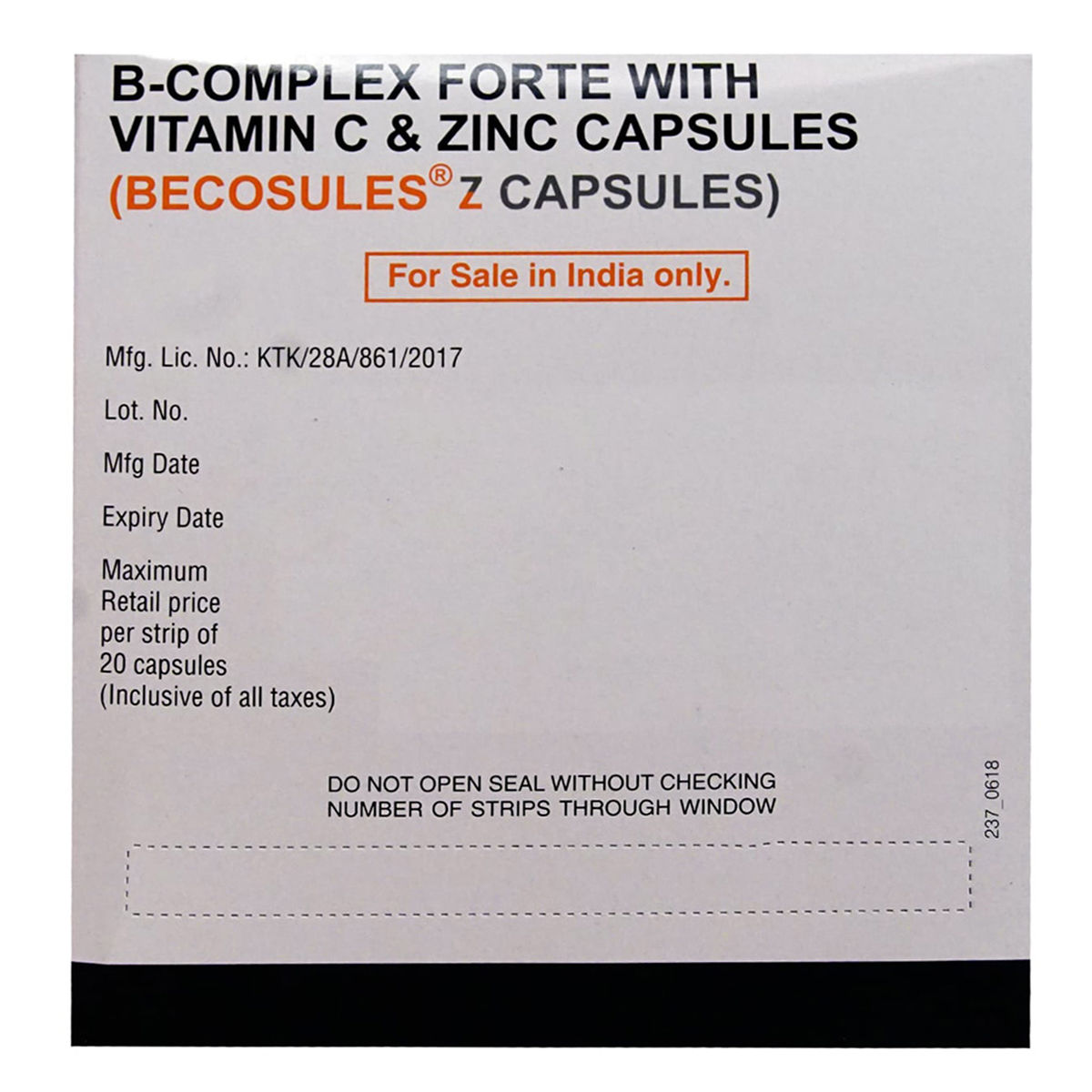 Becosules Z Capsule 20's Price, Uses, Side Effects, Composition ...