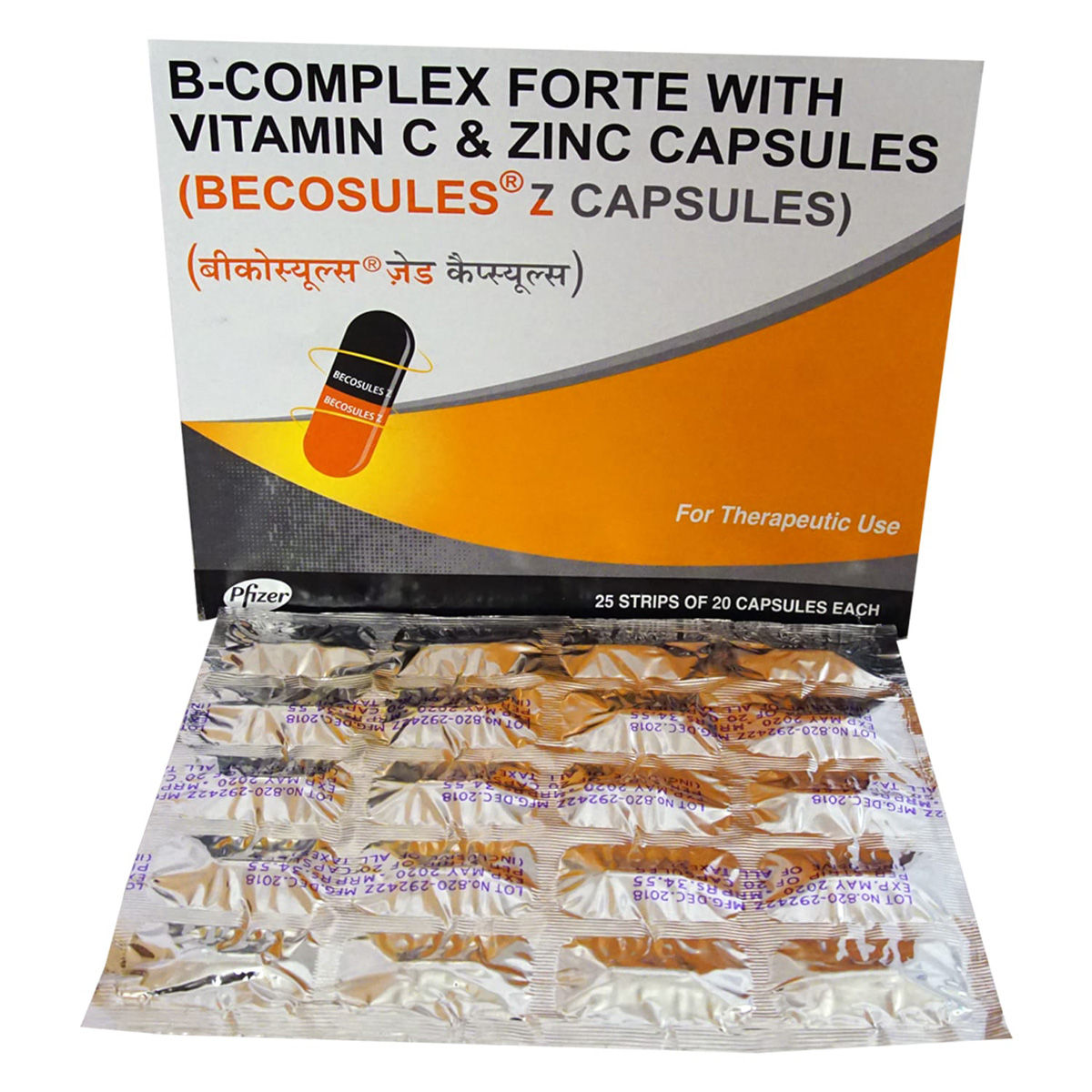 Becosules Z Capsule 20's Price, Uses, Side Effects, Composition ...