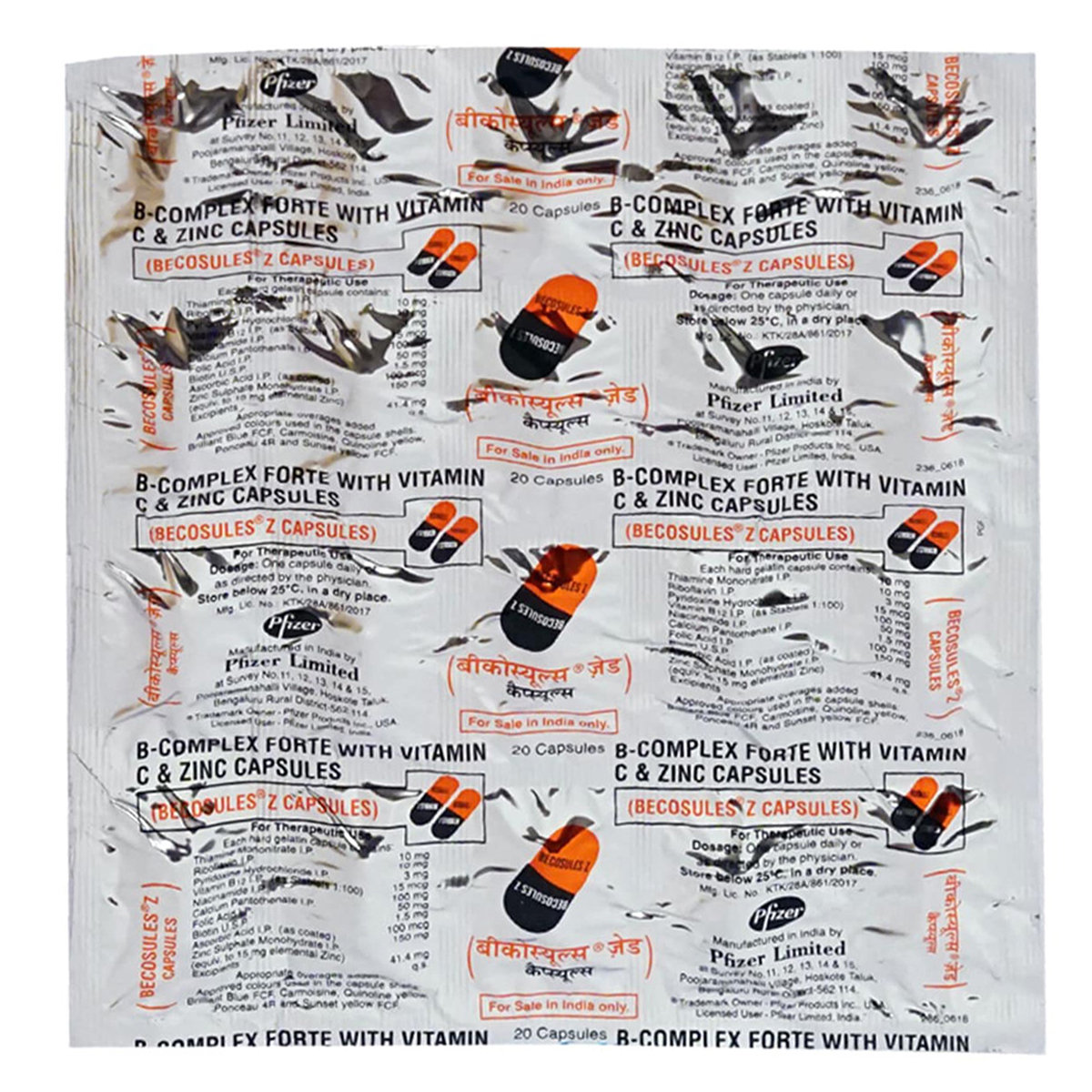 Becosules Z Capsule 20's, Pack of 20 Becosules Z Capsule 20's, Pack of 20